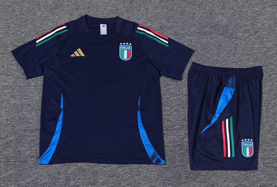 2024-25 Italy Blue Short sleeve training suit